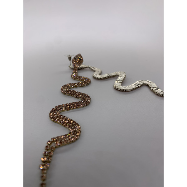 Σκουλαρίκια Φίδι Μακρύ - Χρυσό