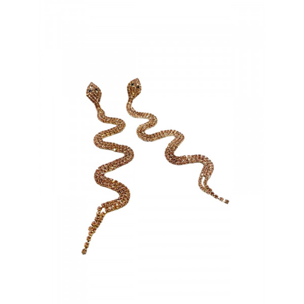 Σκουλαρίκια Φίδι Μακρύ - Χρυσό