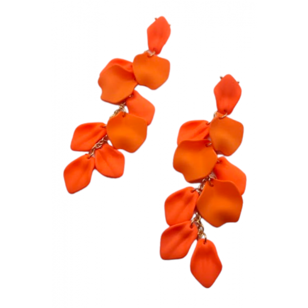 Leafy Earrings - Πορτοκαλί