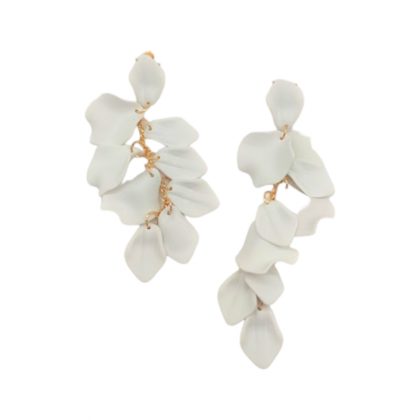 Leafy Earrings - Λευκό