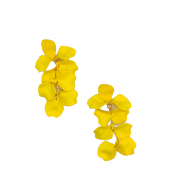 Leafy Earrings - Κίτρινο