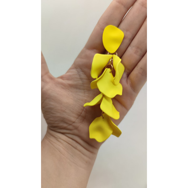 Leafy Earrings - Κίτρινο
