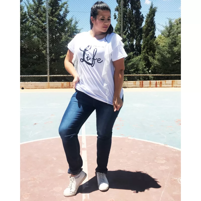 T-Shirt Με Στάμπα - Μαύρο T-Shirt Με Στάμπα - Μαύρο