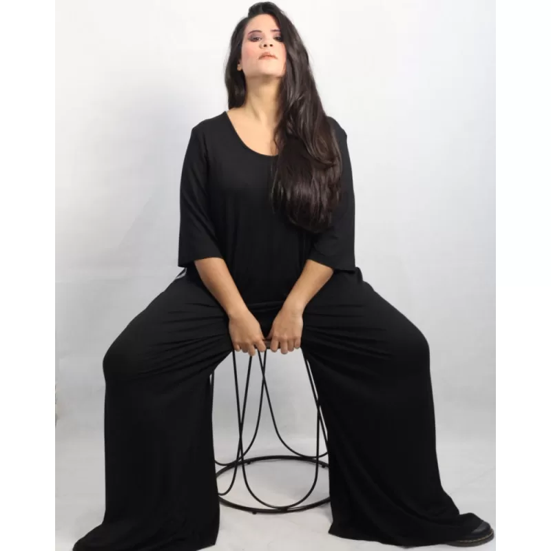 Plus Size Ολόσωμη Φόρμα - Μαύρο Plus Size Ολόσωμη Φόρμα - Μαύρο