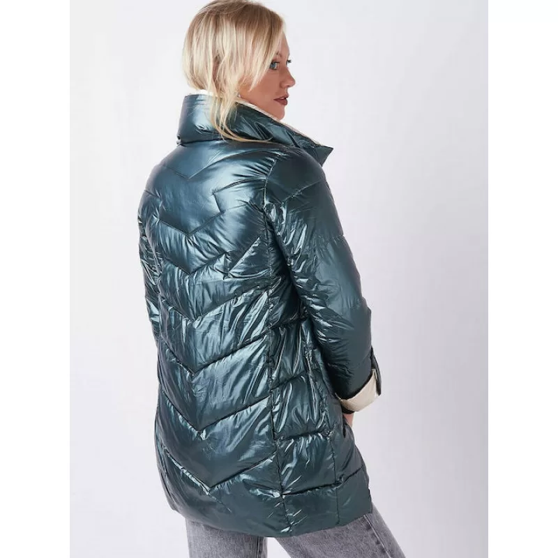 Μπουφάν Puffer Ιριδίζον - Πράσινο Μπουφάν Puffer Ιριδίζον - Πράσινο