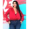 Μπλούζα Κρουαζέ Σατέν - Μαύρο Μπλούζα Κρουαζέ Σατέν - Μαύρο