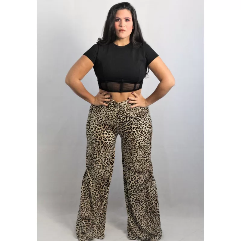 Plus Size Παντελόνα - Λεοπάρ Plus Size Παντελόνα - Λεοπάρ