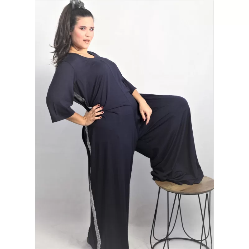 Plus Size Ολόσωμη Φόρμα - Μαύρο Plus Size Ολόσωμη Φόρμα - Μαύρο