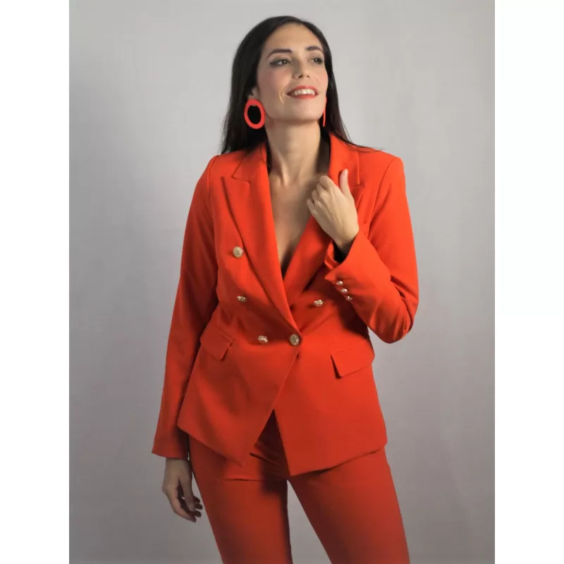 Set Blazer/Παντελόνι Tailored - Κοραλί Set Blazer/Παντελόνι Tailored - Κοραλί