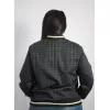 Plus Size Καρό Jacket Bomber - Κυπαρισσί Plus Size Καρό Jacket Bomber - Κυπαρισσί