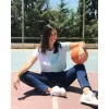 T-Shirt Με Ημιδιαφανές Σχέδιο - Λευκό T-Shirt Με Ημιδιαφανές Σχέδιο - Λευκό