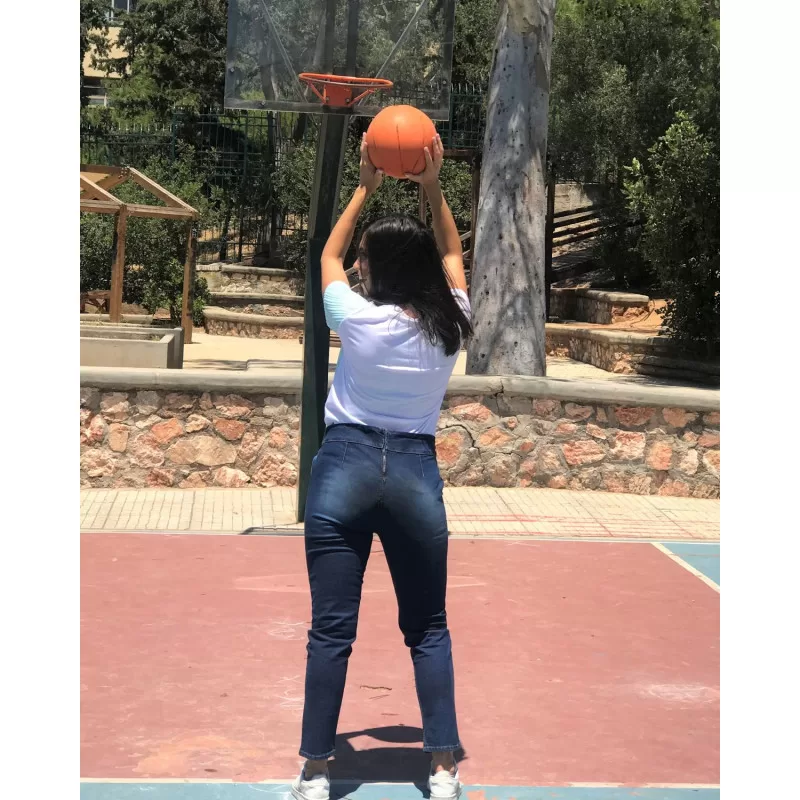 T-Shirt Με Ημιδιαφανές Σχέδιο - Λευκό T-Shirt Με Ημιδιαφανές Σχέδιο - Λευκό