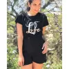 T-Shirt Με Στάμπα - Μαύρο T-Shirt Με Στάμπα - Μαύρο