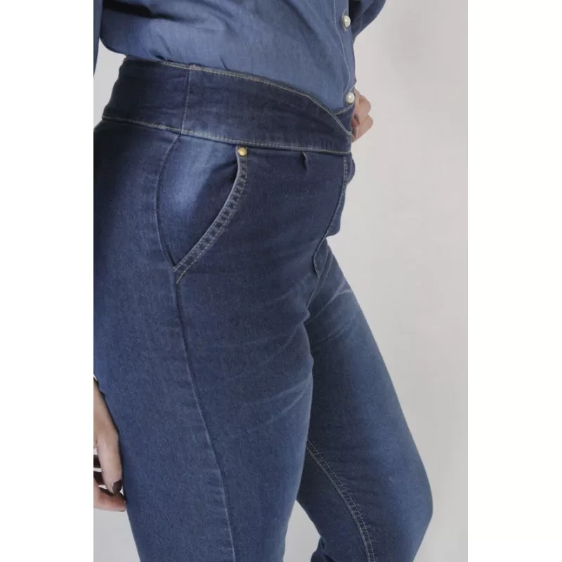 Παντελόνι Jean Με V - Μπλε Παντελόνι Jean Με V - Μπλε