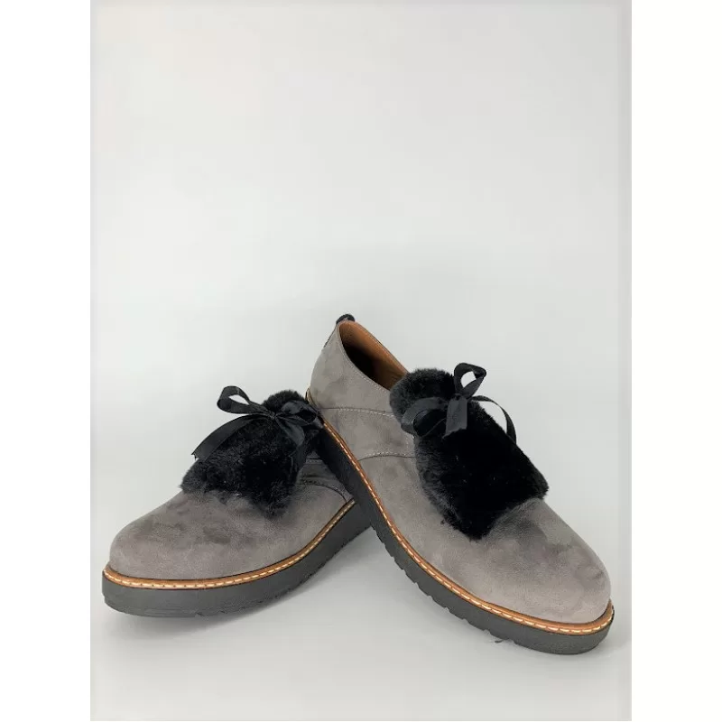 Oxfords Καστόρ Με Γούνα - Γκρι Oxfords Καστόρ Με Γούνα - Γκρι
