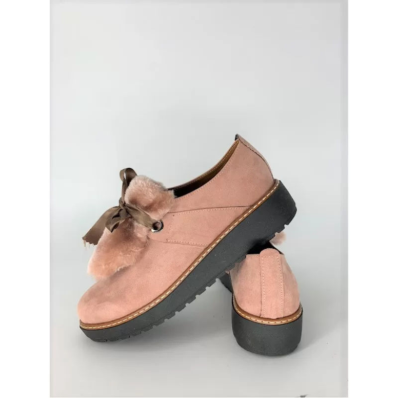 Oxfords Καστόρ Με Γούνα - Ροζ Oxfords Καστόρ Με Γούνα - Ροζ
