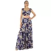Set Παντελόνα/Crop Top Floral - Μωβ Set Παντελόνα/Crop Top Floral - Μωβ