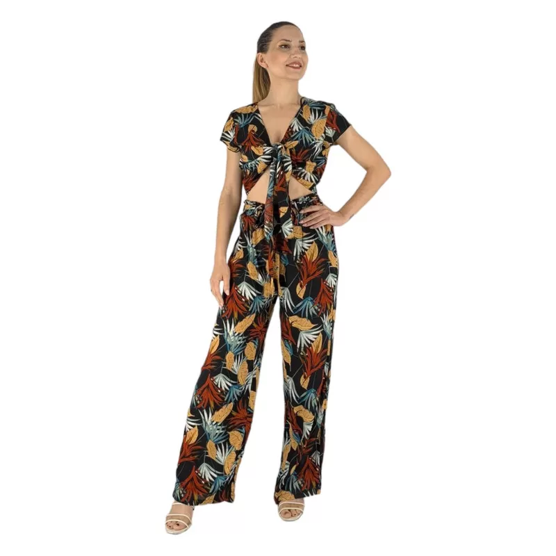 Set Παντελόνα/Top Floral - Πολύχρωμο Set Παντελόνα/Top Floral - Πολύχρωμο