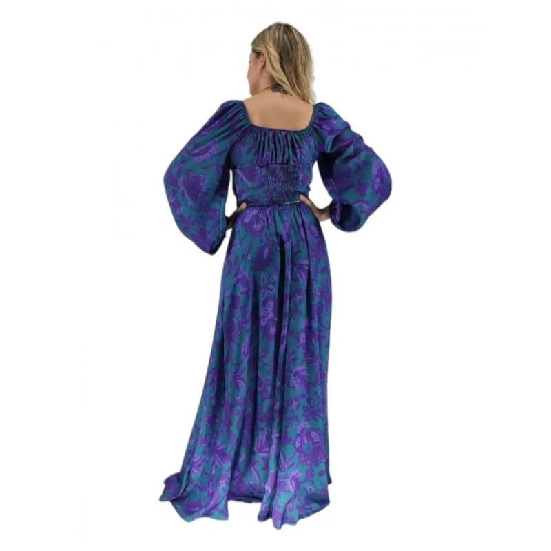 Set Φούστα/Μπούστο Floral - Μωβ