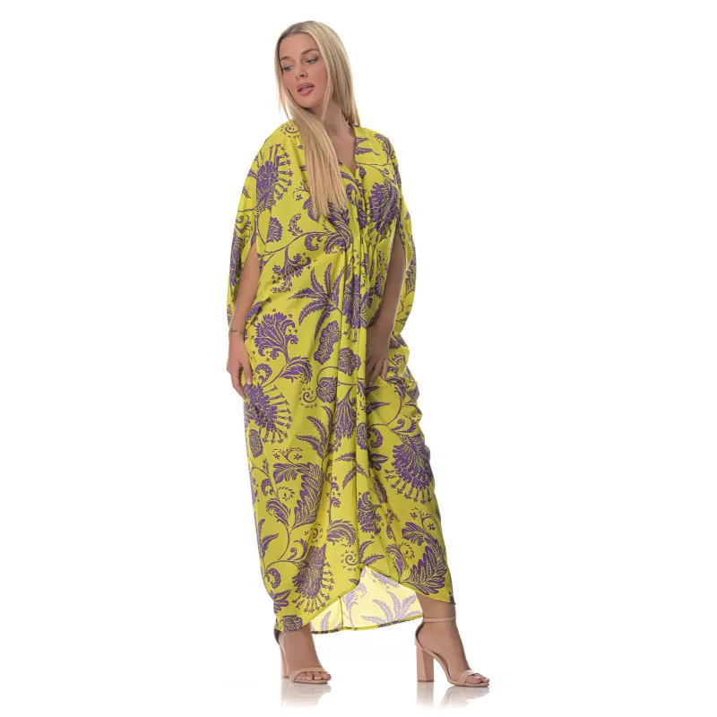 Plus Size Floral Τουνίκ/Φόρεμα – Κίτρινο Plus Size Floral Τουνίκ/Φόρεμα – Κίτρινο