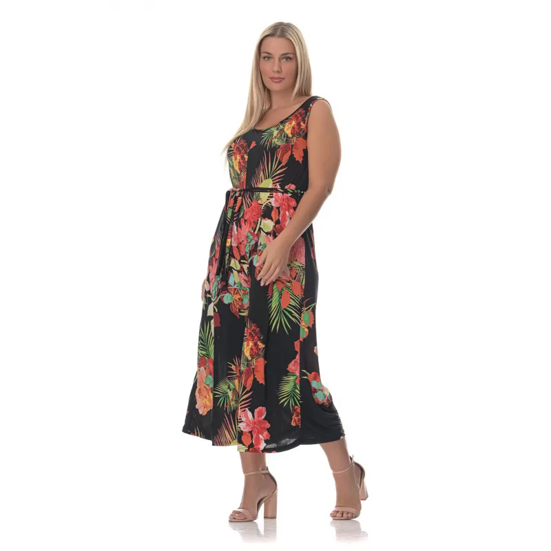 Plus size Tropical ολόσωμη φόρμα – Μαύρη Plus size Tropical ολόσωμη φόρμα – Μαύρη