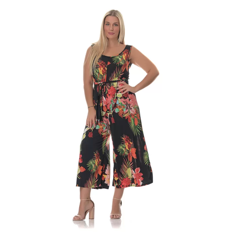 Plus size Tropical ολόσωμη φόρμα – Μαύρη Plus size Tropical ολόσωμη φόρμα – Μαύρη