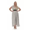 Plus Size Φόρεμα Πουά – Λευκό