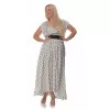 Plus Size Φόρεμα Πουά – Λευκό