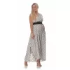 Plus Size Φόρεμα Πουά – Λευκό