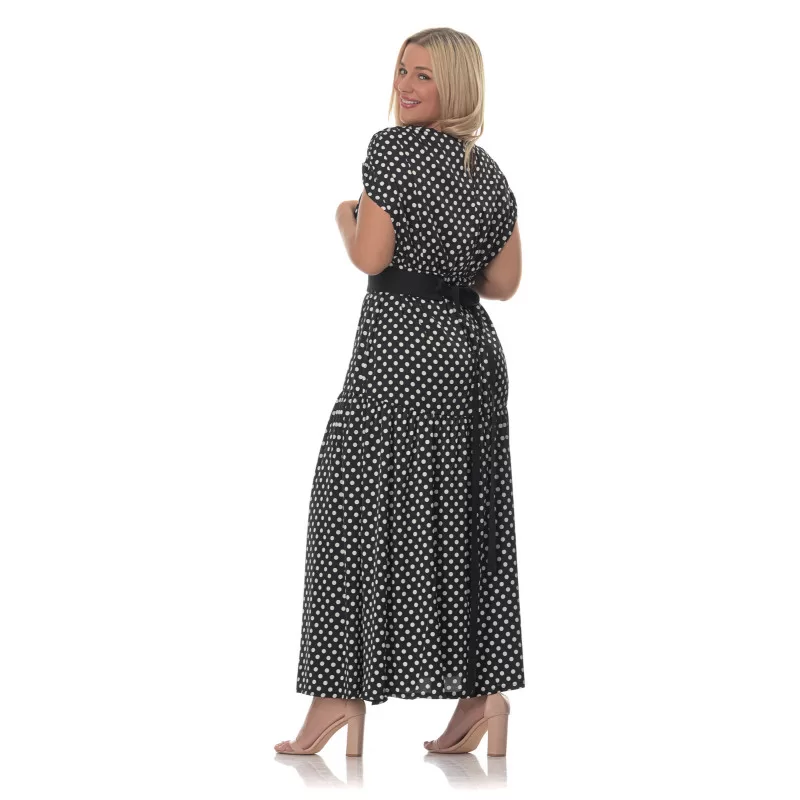 Plus Size Φόρεμα Πουά - Μαύρο Plus Size Φόρεμα Πουά - Μαύρο
