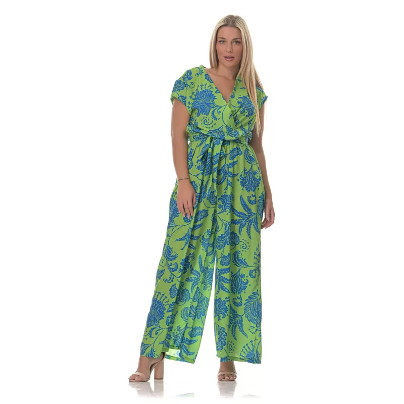 Plus Size Floral Ολόσωμη Φόρμα – Πράσινη Plus Size Floral Ολόσωμη Φόρμα – Πράσινη