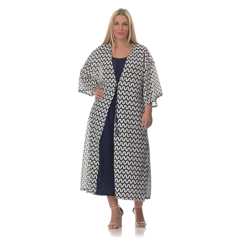 Plus Size Κιμονό Κεντητό – Λευκό Plus Size Κιμονό Κεντητό – Λευκό