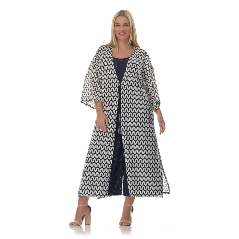 Plus Size Κιμονό Κεντητό – Λευκό Plus Size Κιμονό Κεντητό – Λευκό