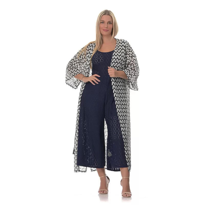 Plus Size Κιμονό Κεντητό – Λευκό Plus Size Κιμονό Κεντητό – Λευκό