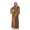 Plus Size Leopard Κρουαζέ Φόρεμα -Κίτρινο Plus Size Leopard Κρουαζέ Φόρεμα -Κίτρινο