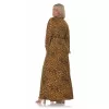 Plus Size Leopard Κρουαζέ Φόρεμα -Κίτρινο Plus Size Leopard Κρουαζέ Φόρεμα -Κίτρινο