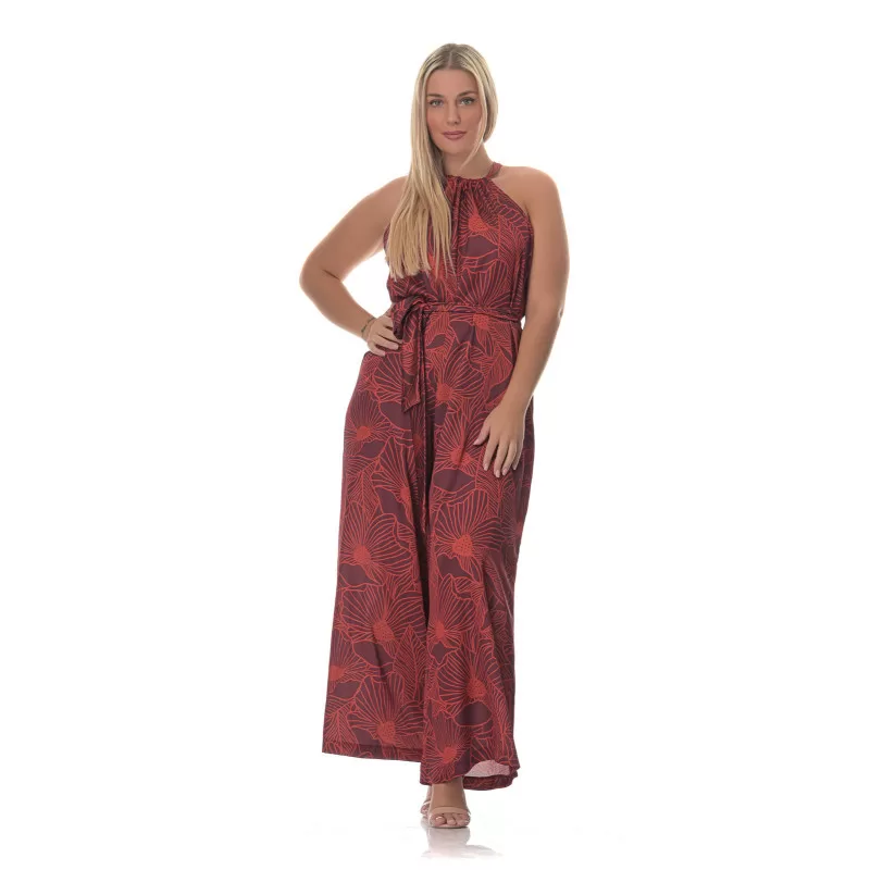 Plus Size Floral Ολόσωμη Φόρμα – Kόκκινη Plus Size Floral Ολόσωμη Φόρμα – Kόκκινη
