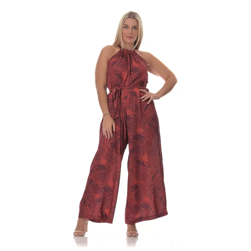 Plus Size Floral Ολόσωμη Φόρμα – Kόκκινη Plus Size Floral Ολόσωμη Φόρμα – Kόκκινη