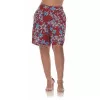 Plus Size Floral Βερμούδα – Kόκκινη Plus Size Floral Βερμούδα – Kόκκινη