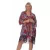 Plus size Floral κιμονό με κρόσια – Kόκκινο Plus size Floral κιμονό με κρόσια – Kόκκινο