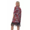 Plus size Floral κιμονό με κρόσια – Kόκκινο Plus size Floral κιμονό με κρόσια – Kόκκινο
