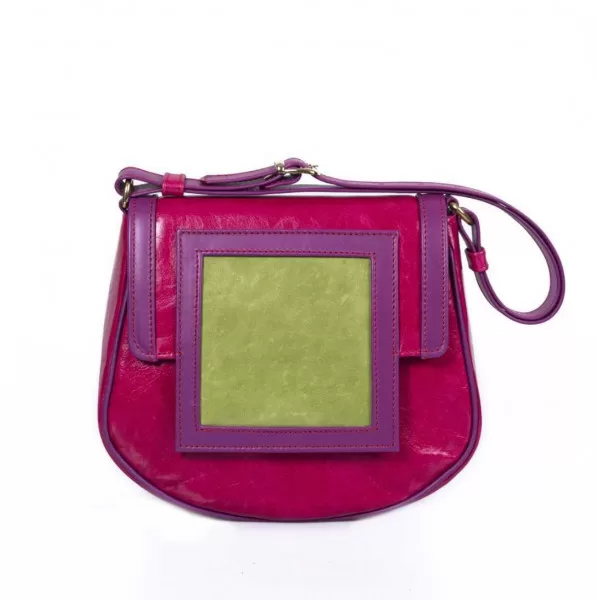 A Box Of Olive Trees Handbag - Τσάντα χειρός φούξια