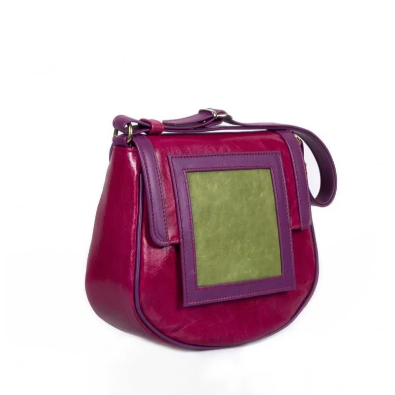 A Box Of Olive Trees Handbag - Τσάντα χειρός φούξια