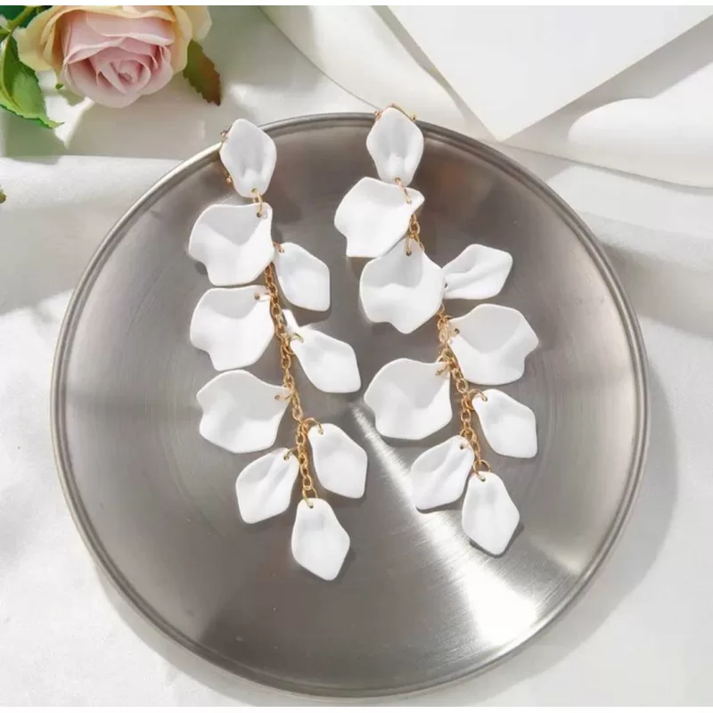 Leafy Earrings - Λευκό Leafy Earrings - Λευκό