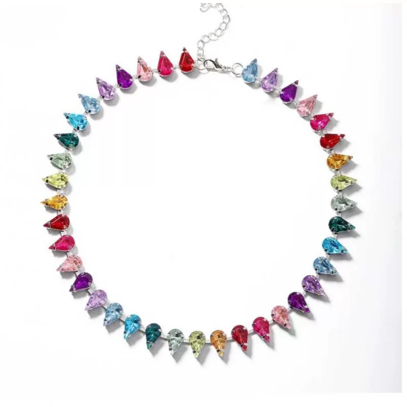 Τσόκερ Rainbow Crystal - Πολύχρωμο Τσόκερ Rainbow Crystal - Πολύχρωμο