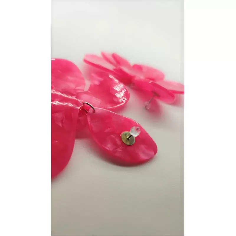 Σκουλαρίκια Pink Flower - Φούξια Σκουλαρίκια Pink Flower - Φούξια