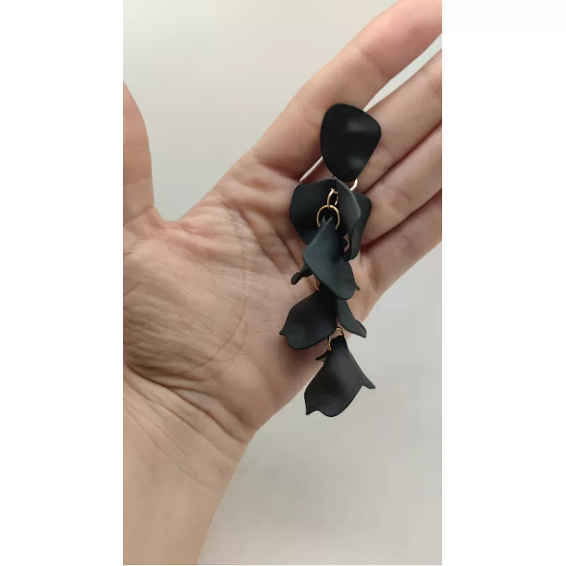 Leafy Earrings - Μαύρο Leafy Earrings - Μαύρο