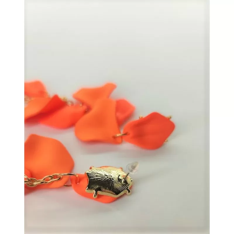 Leafy Earrings - Πορτοκαλί Leafy Earrings - Πορτοκαλί