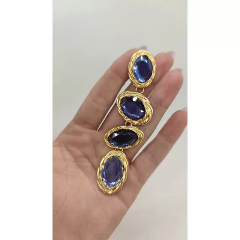 Σκουλαρίκια Blue Drop - Μπλε Σκουλαρίκια Blue Drop - Μπλε