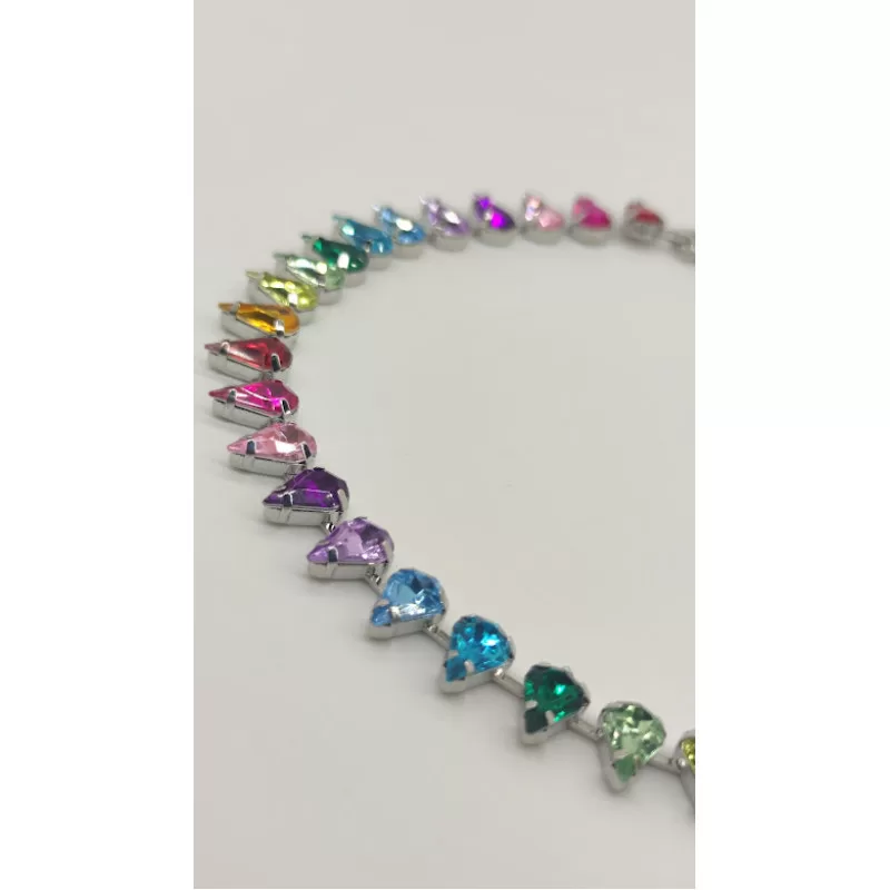 Τσόκερ Rainbow Crystal - Πολύχρωμο Τσόκερ Rainbow Crystal - Πολύχρωμο